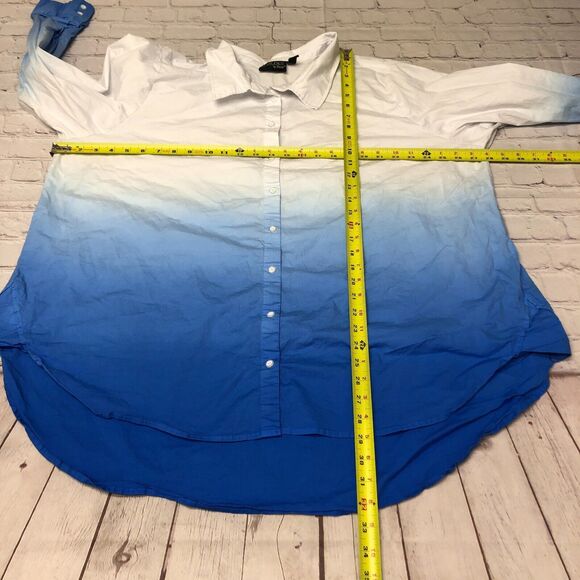 Attitudes by Renee Women Blouse Top Button Shirt Size 2X Cotton Blend B313 -8 - Picture 2 of 14